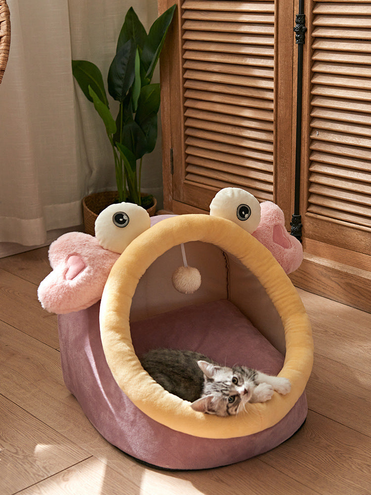 CatDogra cozy cat cave bed all-season comfort design