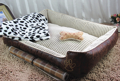 Luxury Dog Nest Bed — Plush Bed Set with Blanket & Washable Cover