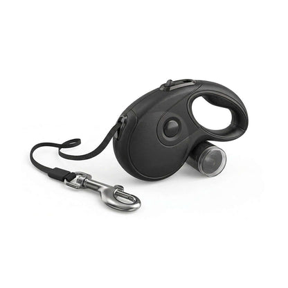 Black retractable dog leash heavy duty one-button lock – Catdogra