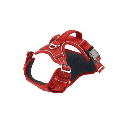 Red dog harness no-pull breathable for daily walks – Catdogra