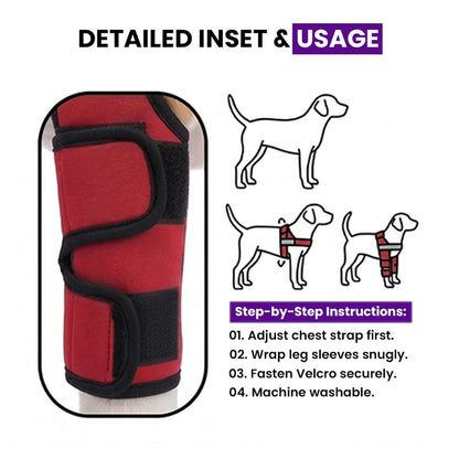 Adjustable dog knee brace non-slip inner lining – Catdogra