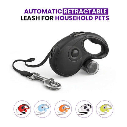 5M retractable dog leash with one-button lock system – Catdogra