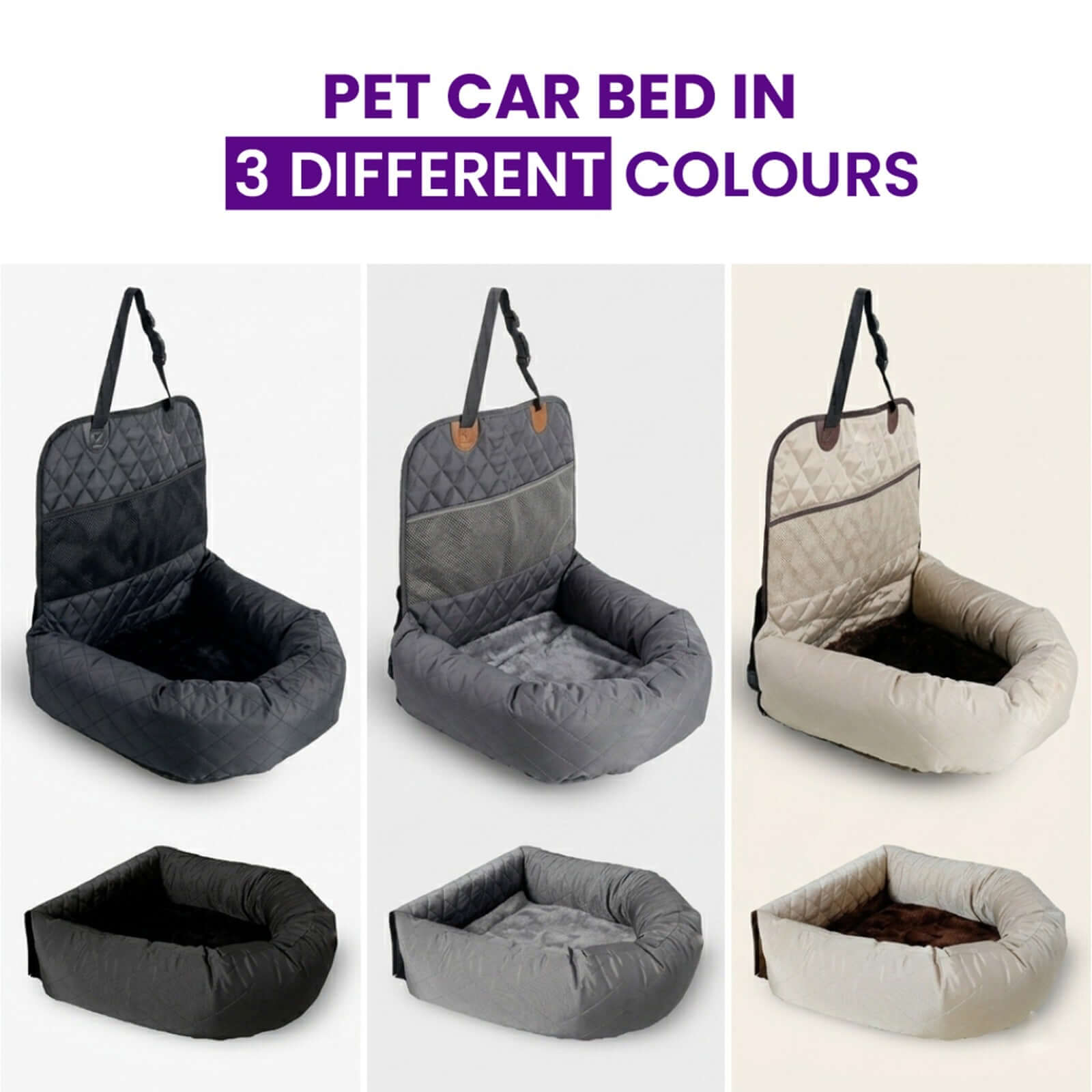 Dog travel bed waterproof lining protects car seats – Catdogra