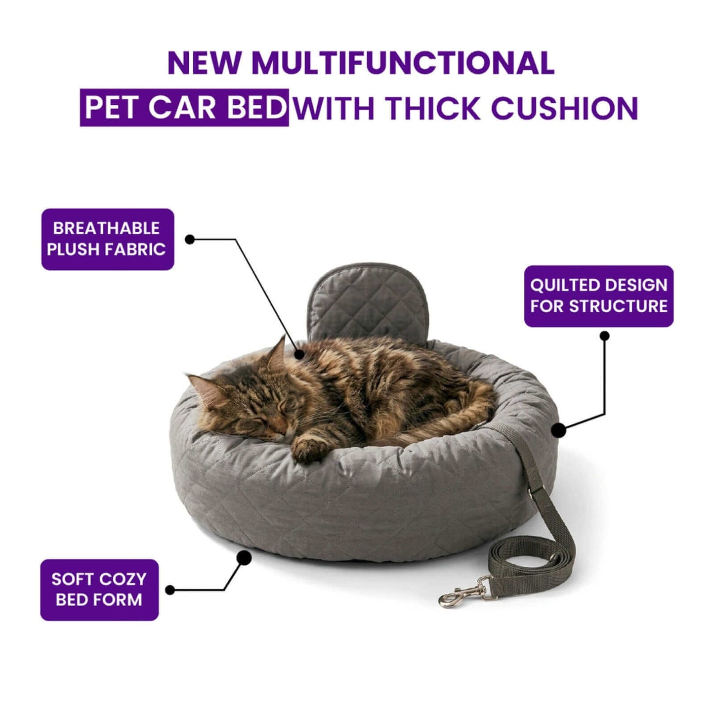 Non-slip dog car seat cover with high side walls – Catdogra