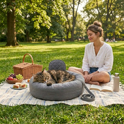 Thick cushioned dog car bed easy to clean machine wash – Catdogra