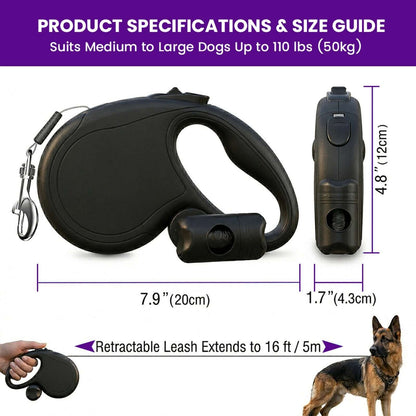 Heavy duty retractable leash for large and small dogs – Catdogra