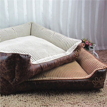 Luxury Dog Nest Bed — Plush Bed Set with Blanket & Washable Cover