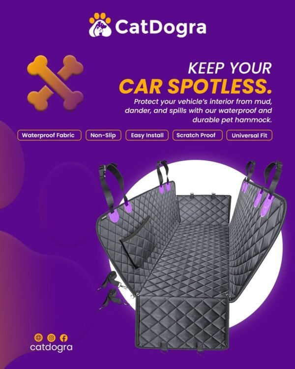 Waterproof pet car seat cover