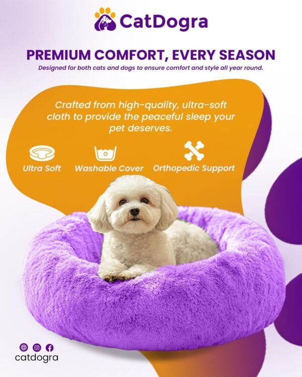 Calming donut pet bed