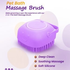 Pet bath massage brush