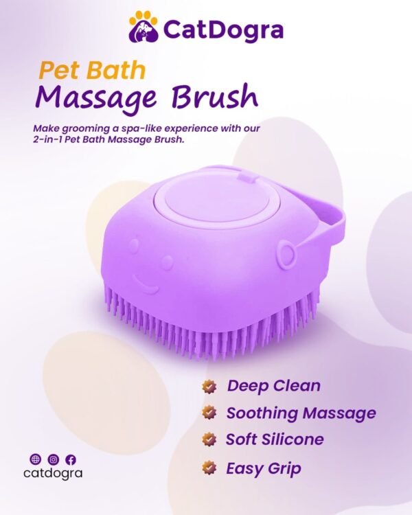 Pet bath massage brush